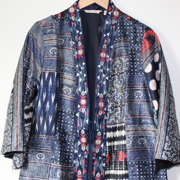 NWOT Soft Surroundings Montebleu Topper Mixed Print Kimono Cardi Large H13180 - Picture 3 of 11